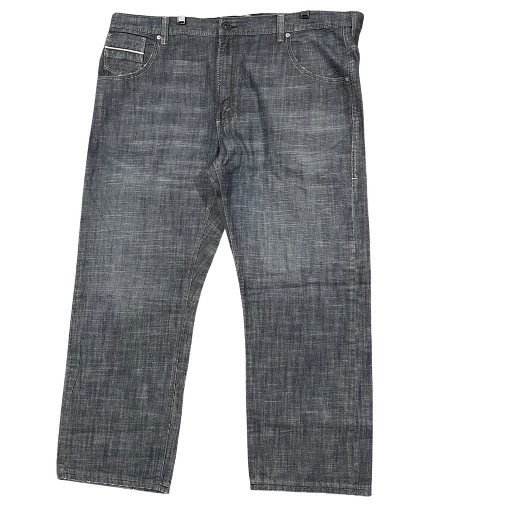 Levis 569 Loose Straight Jeans Mens 44x32 Dark Wash Blue Denim Flap Pocket